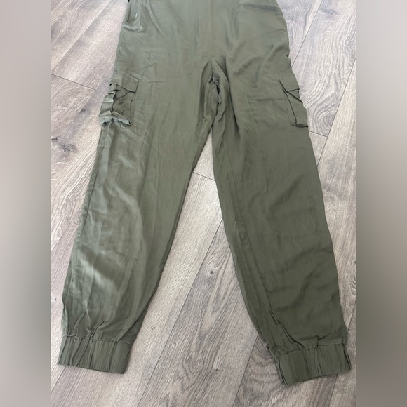 Olive Green Halter Jumpsuit with Rhinestones - Picture 6 of 7